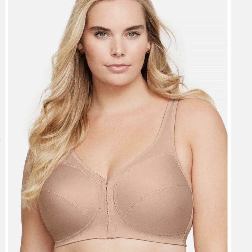 NWT GLAMORISE MAGICLIFT FRONT CLOSE 1265 POSTURE BACK SUPPORT 52B Cafe